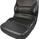 Lawn Mower Seat Compatible with Walker Mowers MB, MC, MDD, MDG, MS, MT, MTEFI, MTL, MTLEFI; Replaces Part Number 5103; (If the Bolt-Hole Patterns Don't Match, Drilling is Required); 108010BK