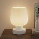 Battery Operated LED Touch Cordless Table Lamp Small 6000mAh Gradient Rechargeable Dimmable Table Lamp with Memory Function for Living Room Bedroom Dormitory Camping (Modern)