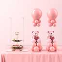4 Pack Clear Acrylic Table Balloon Stand Kit, 23.6 Inch Tabletop Balloons Centerpiece Stand with Base, Balloon Stick Holder for Wedding, Baby Shower, Birthday Party Decoration