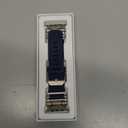 Luxury Rubber Watch band Fit for Samsung Galaxy Watch Ultra 47mm/2025 (Black blue)