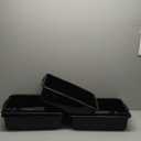 4-Pack 13 L Black Plastic Kitchen Bus Tubs, Commercial Bus Box