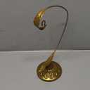 DEMDACO Leaf Pattern Gold Tone 12 x 7 Iron Metal Christmas