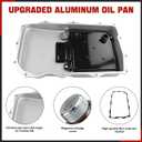 265-850 Upgraded aluminum Oil Pan 8 Speed Automatic Transmission with Magnetic Drain Plug &Gasket&Filter fit for Ram 1500 2500 3500 & Jeep Grand Cherokee & Dodge Charger, Charger & Chrysler 300