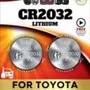 Toyota Key Fob Battery Replacement Kit - CR2032 3V Lithium Batteries (2-Pack) - OEM-Quality for RAV4, Highlander, Camry, Corolla, Prius & More - Easy Install