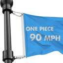 4.8FT One Piece Stainless Steel Flag Pole,Heavy Duty Anti-Wrap Spinning