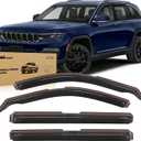 Nilight In Channel Rain Guards for Jeep Grand Cherokee L 2021 2022 2023 2024 2025 Side Window Deflectors Vent Visors, Smoke Tint, Car Window Shade for Rain/Snow, Reduce Wind Noise, Car Wash Safe, 4PCS