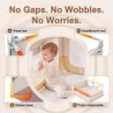 3 Piece Bed Rail for King Bed, No Gap & No-Drill Baby Bed Rail, 3-Sides for King Size