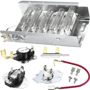 279838 Dryer Heating Element Fit for Whirlpool & Maytag & Kenmore Dryers Replaces AP3094254 PS334313 8565582 3403585 - with 3392519 3977393 Thermal Fuse & 3387134 3977767 High-Limit Thermostat-Sikawai