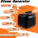 Portable Sauna Steamer Machine with Remote Control, 4L 1600W Upgrated Steam Generator for Sauna, 9 Levels, 120 MIN Timer, for Home Spa Sauna Accessories.