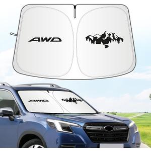 for Subaru Forester Sun Shade 2014-2025 2026, Car Front Window Covers Sun Visor Protector, Foldable Blocks UV Rays Windshield Sunshade for Subaru Forester Accessories