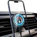 Magnetic Wireless Car Charger, Minthouz 15W Magsafe Car Mount Charger Fast Charging for iPhone 17/16/15/14/13/12 Series and Other Qi-Enable Phones with a MagSafe Case, Air Vent Phone Holder Mount