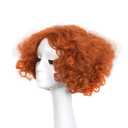 yuehong Adult Short Curly Orange Wig Curly Red Role Anime Party Wig Heat Resistant Synthetic Fibers Fluffy Durable Breathable Costumes Hair