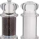 Trudeau 5.5" TRADITION SHAKER 2 in 1 Salt and Pepper Mill, Clear