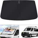 KUST Windshield Sun Shade for Freightliner Sprinter & Mercedes Benz Sprinter Accessories 2007-2025 2026 Window Sunshade Sun Visor Protector Foldable Blocks UV Rays Keep Car Cooler