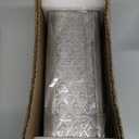 Creative Scents Dublin Silver Bathroom Decor Box Toilet Paper Holder Storage Basket - Decorative Toilet Tank Topper Bathroom Storage Organizer - Bathroom Sink Organizer Countertop Container