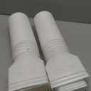 2 Pack Flexible Gutter Downspout Extensions Extendable from 21" to 67", Downspout Extender Comes with Adapters, Thickened Down spout Drain Extension for Rainwater Drainage(White)