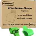 Greenhouse Clamps for3/4-1 Inch PVC Pipe, Greenhouse Hoops,Support Frame, Grow Tunnel,Plant Support Garden Stakes.For Fixing Plant Cover, Garden Plastic Sheeting, Film Row Cover, Net.