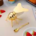 IMIKEYA Bee Honey Jar, Decorative Bee Shaped Honey Pot Bee Figurine Glass Honey Container Syrup Dispenser Crystal Condiment Pot Sugar Holder Bowl for Kitchen Home