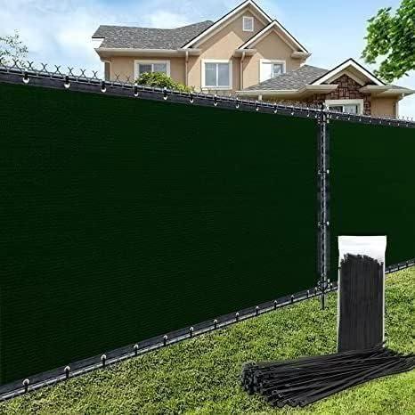 180GSM 6ft x 50ft Fence Privacy Screen Heavy Duty Fence Cover Garden Wall Backyard Dark Green (6'x50')