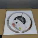 GloMuse Ceiling Lights Semi Flush Mount Ceiling Light Brown Glass Chandeliers Black Base Modern Lighting Light Fixture Suitable for Living Room Kitchen Bedroom Hallway (Bulb Not Included) (11.8 inch)