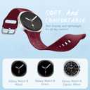 SNBLK Floral Engraved Bands Compatible with Samsung Galaxy Watch 8 Band 40mm 44mm/Galaxy Watch 8 Classic Band 46mm, 6Pack Flower Soft Silicone Sport Replacement Strap for Samsung Watch Bands Women Men