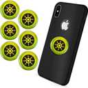 2 x 6 Pieces Emf Stickers Emf Blocker for Cell Phone Radiation Equipment Neutralizers Devices Accessories for Electronic Devices WiFi 5G Tablets Laptops Computers (Gold)