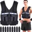 Sportneer Adjustable Weighted Vest Weights: 18 lbs Washable Weight Vest for Walking 16 In 1 Fast Adjust Rucking Vest for Women and Men Home Gym Running Jogging Strength Training Vests