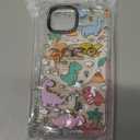 MOSNOVO for iPhone 13/14 Case | Military Grade 6.6ft Drop Tested | Clear with Dinosaur Land Design