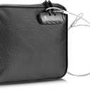 KOSMCCO Beach Locking Bag, 9x7.5 Inch Portable Safe for Phone, Wallet, Keys | Anti-Theft Locking Travel Pouch for Pool, Vacation (Black)