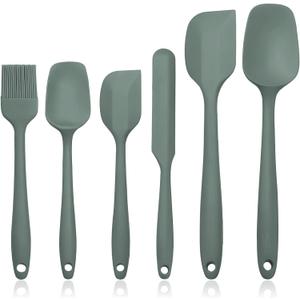 Silicone Spatula Set of 3, Rubber Spatulas Silicone Food Grade, Kitchen Utensils Set Heat Resistant Nonstick Easy to Clean Dishwasher Safe for Baking,Cooking,Mixing (Green)