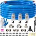 3/4"100&200&300ft Compressed Air Line Kit for Shop/Garage, Hdpe-Aluminum Rapid Air System Includes Right Angle Fittings and Tee Fittings, Compressed Air Piping System Leak Proof&Easy to Install