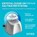 INTEX Krystal Clear Saltwater Pool Chlorine System for Above Ground Pools up to 8,500 Gallons, Pool Cleaner with Automatic Timer and Self Cleaning
