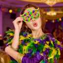 2 x Mega-L Mask for Mardi Gras Party, Accessories in Mardi Gras Festival, Mask Outfit for Women and Men, Perfect for Fat Tuesday Party Decorations, Carnival Parade Masks, Masquerade Party Favor