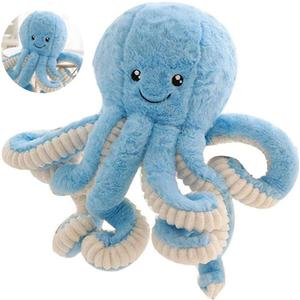 JOSON Cute Octopus Plush Toys, Soft Octopus Stuffed Animals, Girls and Boys Adult Birthday (16 Inch, Blue)