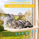 Aysoner Suction Cat Window Perch: 6 Suction Cups Sturdy Hold Up to 45lbs