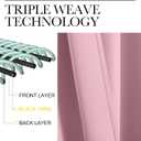 NICETOWN Blackout Curtain Panels for Living Room - (Rouge Pink Color) 29x30 inch, 2 Panels Set, Room Darkening Blackout Drapes for Window