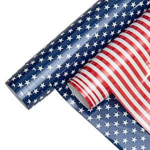 Mabende America Flag Vinyl 2 Pcs 10'' x1 Yard, USA Flag Patriot Pattern PU Iron-On HTV Vinyl for T-Shirts Craft DIY, Stars Heat Transfer Vinyl Compatible with All Cutters (Flag Theme)