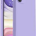 Vooii Compatible with iPhone 11 Case, Upgraded Liquid Silicone with [Flat Edges] [Camera Protection] [Soft Anti-Scratch Microfiber Lining] Phone Case for iPhone 11 6.1 inch - Light Purple