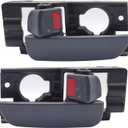 2Pcs Interior Door Handles for Hyundai Accent 2006 2007 2008 2009 2010 2011, Front Left Driver & Right Passenger Side Replaces# 826101E000, 826201E000, Textured Gray