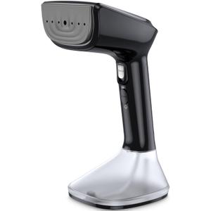 Steamer for Clothes -1800W with Wet/Dry Ironing Modes, 20-Second Heat-up, Detachable Water Tank, Heat-Resistant Gloves for Wrinkle Removal. Suitable for 120V Countries. Color: Black