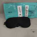 YFONG Weighted Sleep Mask, Women Men 3D Blocking Lights Sleeping Mask (4.2oz/120g), Pressure Relief Night Sleep Eye Mask with Adjustable Strap, Eye Cover Blindfold for Travel Nap Yoga, Black