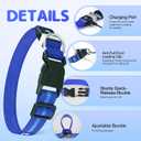 PcEoTllar Light Up Dog Collars, Led Dog Collar, 6 Flashing Mode, Rechargeable, Waterproof, Adjustable Glow in The Dark Dog Collars, Flashing Lighted for Night Walking, Blue S