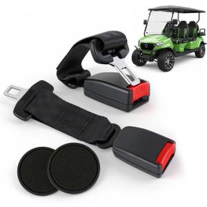 2 PCS Universal Golf Cart Seat Belt Kit for EZGO, Yamaha, Club Car, Front & Rear Seat Compatible (No Bracket Included)