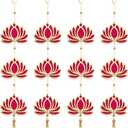 Kalakriti Lotus Artificial Garlands Shivratri | Navratri | Floral Wall Hanging for Temple Decoration | Lohri Pongal | Pooja Room | Back Dropper Showpiece for Home Indian Diwali Decor Gift Items