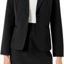 Women's 2 Piece Skirt Suit Set Business Blazer Jacket and Pencil Skirt (XX-Large, Black)