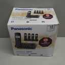 Panasonic DECT 6.0 Expandable System, Cordless Phones With Answering Machine and Call Blocking - 5 Cordless Phones 5 Handsets - KX-TGE645M (Metallic Black)