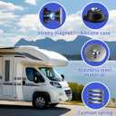 2 x RV Magnetic Door Catch with Strong Magnetic 2 Pack Camper Door Holder for Trailer Motorhome (Black-2 Pack)