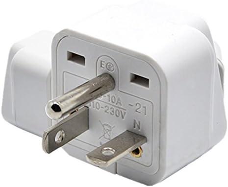 Tekit White NEMA 6-20P Universal Plug Adapter 110-250V 15A,Universal World to North American US NEMA 6-20P Electrical Plug Adapter Converter