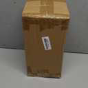 Worth Garden Wooden Staggered Short Fence - 8 in. H. x 3.7 ft. L. Burnt Wood Finish Outdoor Landscape Edging Flexible Decorative Border - Garden Yard Flower Bed Tree Fence - Stakes 4 in. Height