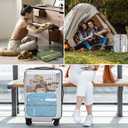 2 Pack Reusable Vacuum Bags for Travel,Waterproof Professional IP67 Zipper Reusable Vacuum Compression Bags,Space Saver Bags for Suitcases Backpack(No Pump)